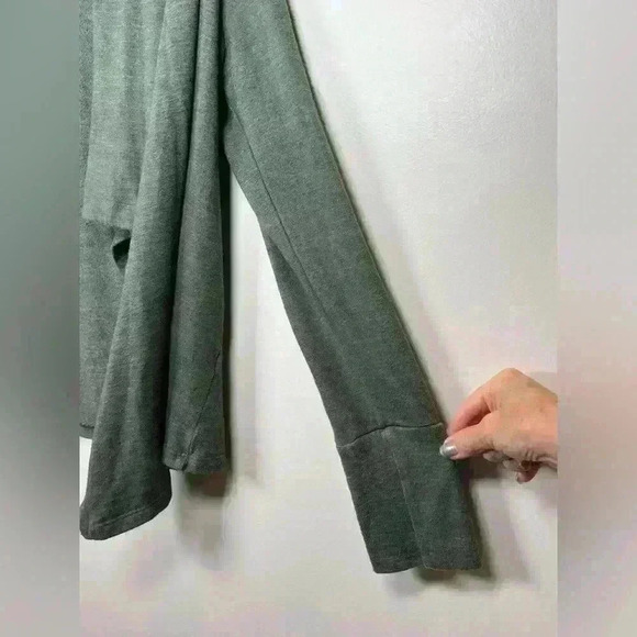 Splendid Open Front Cardigan Cotton Blend Soft Heather Green Womens Size Medium - Picture 5 of 9